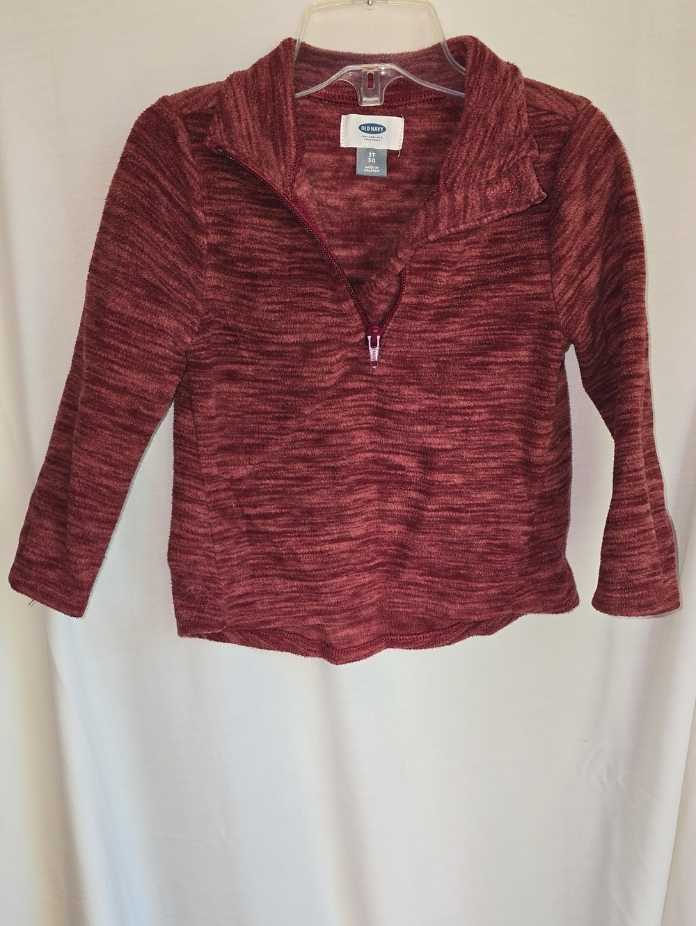 Old Navy Marled Half-Zip Turtleneck Sweater - Wine Red